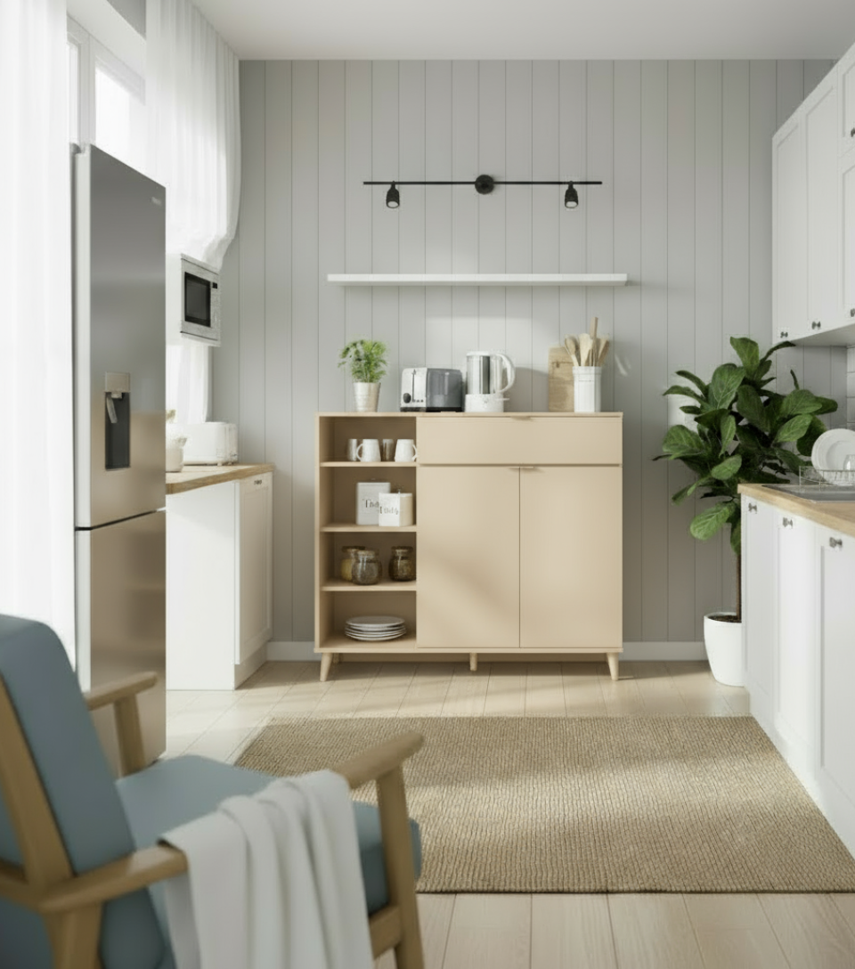 Buffet de Rangement Moderne en Bois – Compact et Fonctionnel