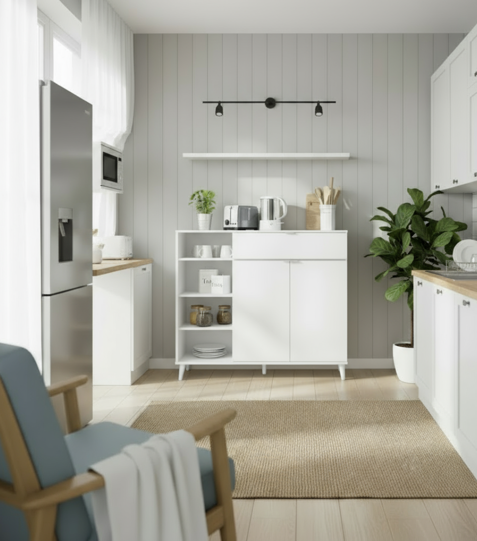 Buffet de Rangement Moderne en Bois – Compact et Fonctionnel