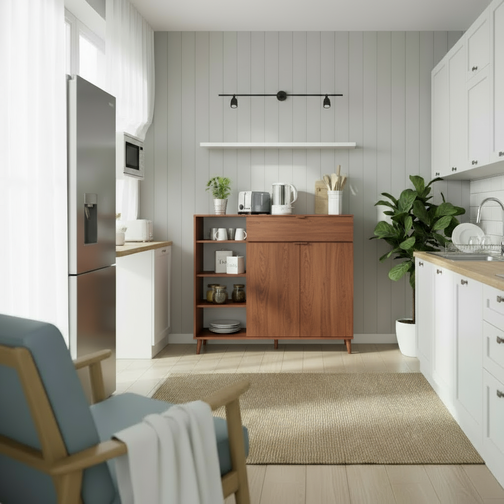 Buffet de Rangement Moderne en Bois – Compact et Fonctionnel