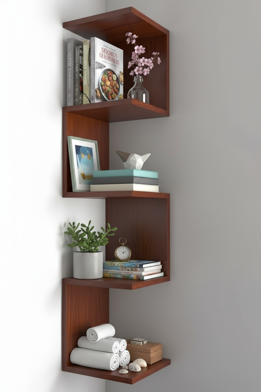 Étagère d’angle MDF