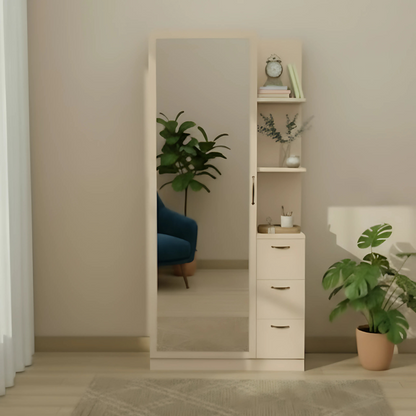Armoire de beauté avec grande miroir et tiroirs de rangement