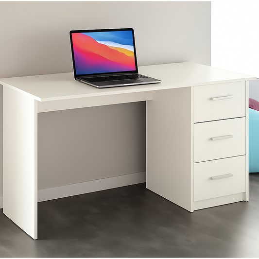 Bureau MDF Confortable – 3 Tiroirs - AluDecoDesign