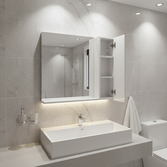 Armoire de salle de bain murale avec miroir