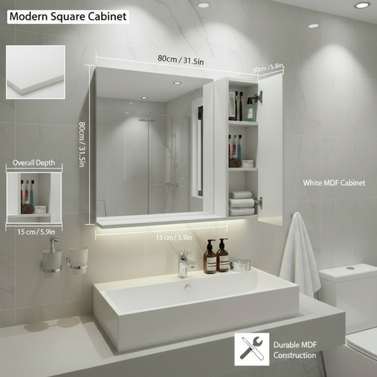 Armoire de salle de bain murale avec miroir