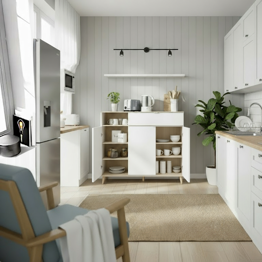 Buffet de Rangement Moderne en Bois – Compact et Fonctionnel